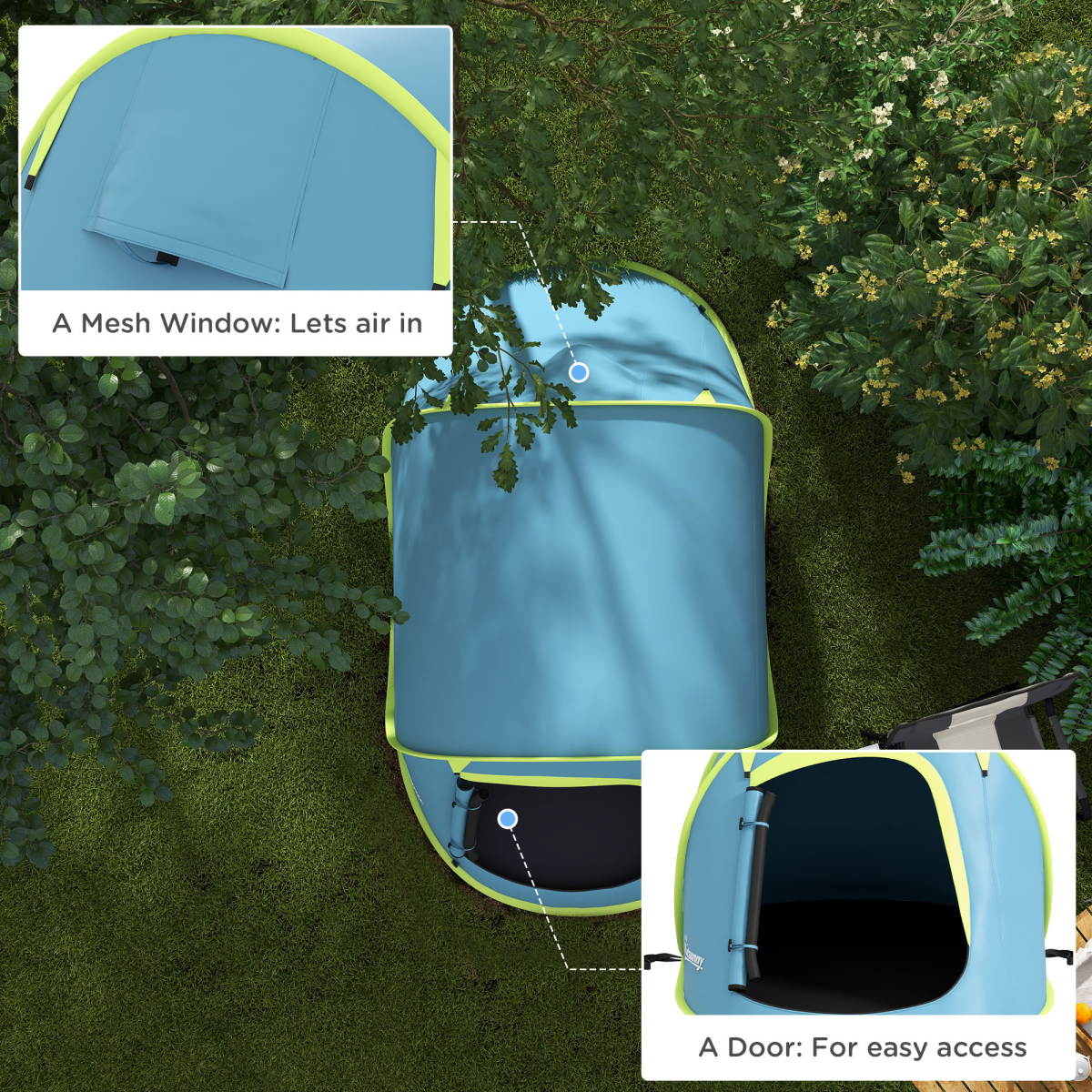 2 Man Pop Up Festival Tent Waterproof Wild Camping Hiking Backpacking Lightweight