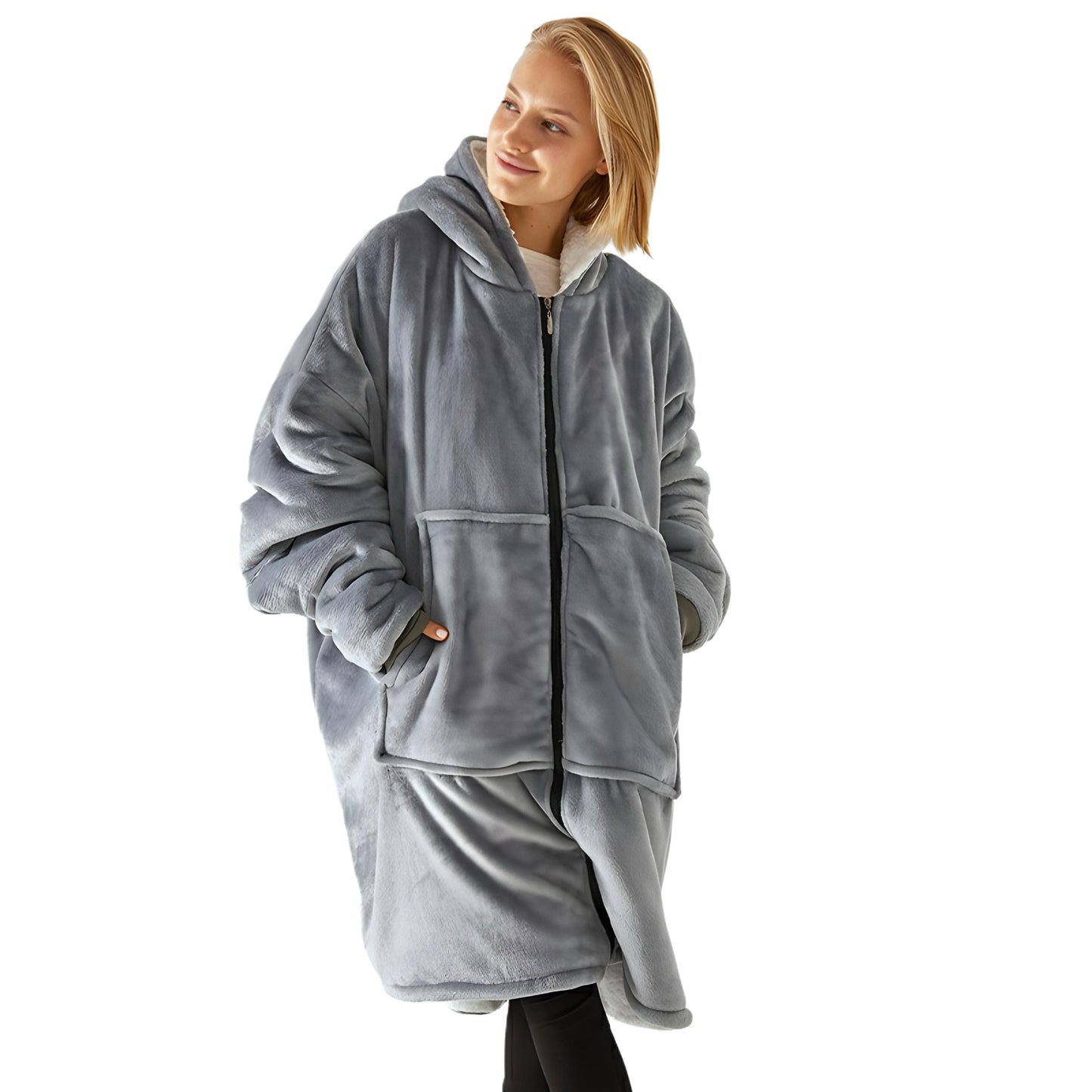 Ladies Dressing Gown Grey