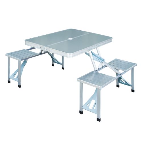 Portable Folding Camping Picnic Table with Chairs