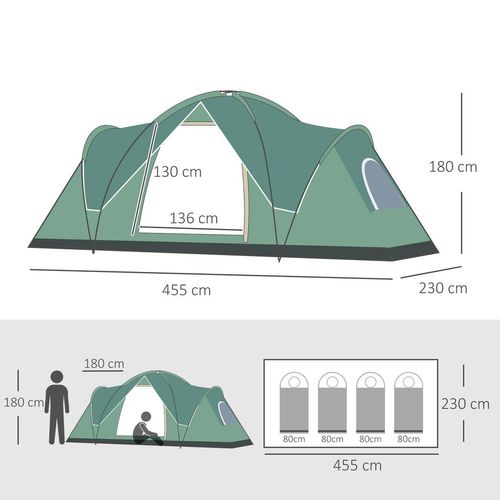 5-6 Man Family Camping Tent with Carry Bag