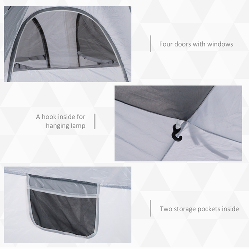 2-4 Man Pop-Up Tent Automatic Camping Family Backpacking Outdoor Shelter Hiking Festival