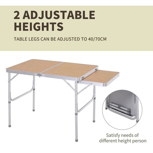 Folding Table Camping with side desk