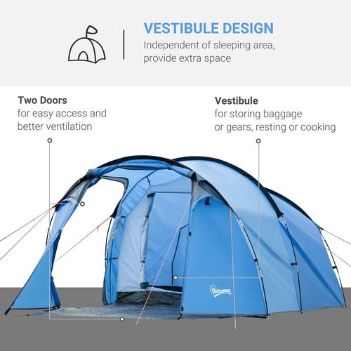 3 Man 2 Room Tent With Living Area