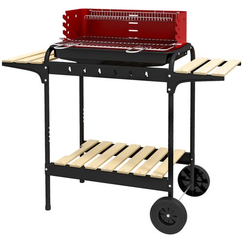 Charcoal BBQ Grill Trolley