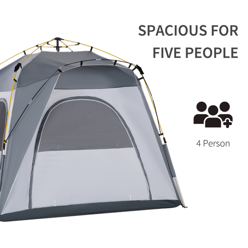 2-4 Man Pop-Up Tent Automatic Camping Family Backpacking Outdoor Shelter Hiking Festival