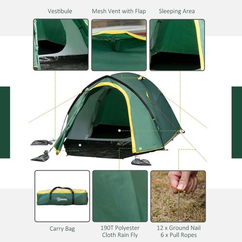 2-Man Camping Tent with Vestibule