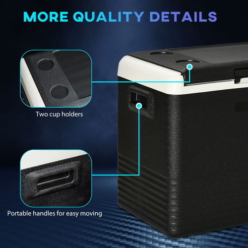 50L Fridge Car Refrigerator 12V Portable Freezer Cooler Camping Travel Campervan