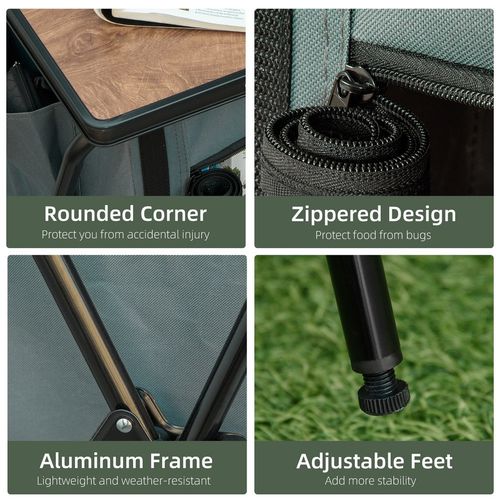 Camping Cupboard Aluminium Foldable Kitchen Station