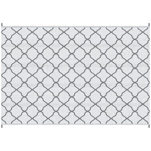 Reversible Outdoor Rug with Carry Bag, Grey