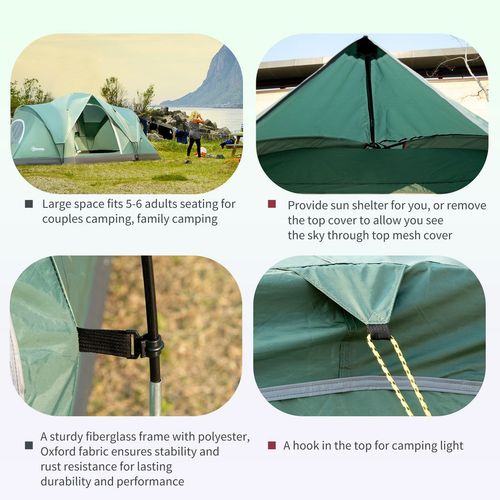 5-6 Man Family Camping Tent with Carry Bag