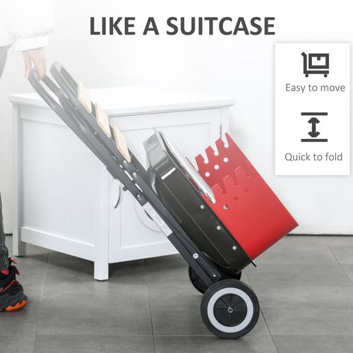Foldable Charcoal Barbecue Grill with Wheels