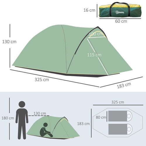 2-Man Camping Tent with Vestibule