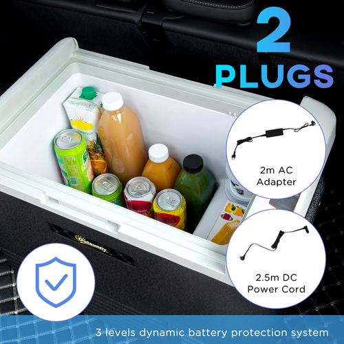 50L Fridge Car Refrigerator 12V Portable Freezer Cooler Camping Travel Campervan