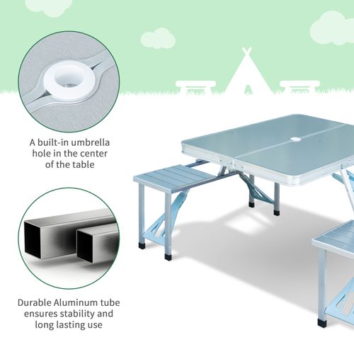 Portable Folding Trestle Camping Picnic Table
