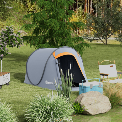2 Man Pop Up Festival Tent Waterproof Wild Camping Hiking Backpacking Lightweight