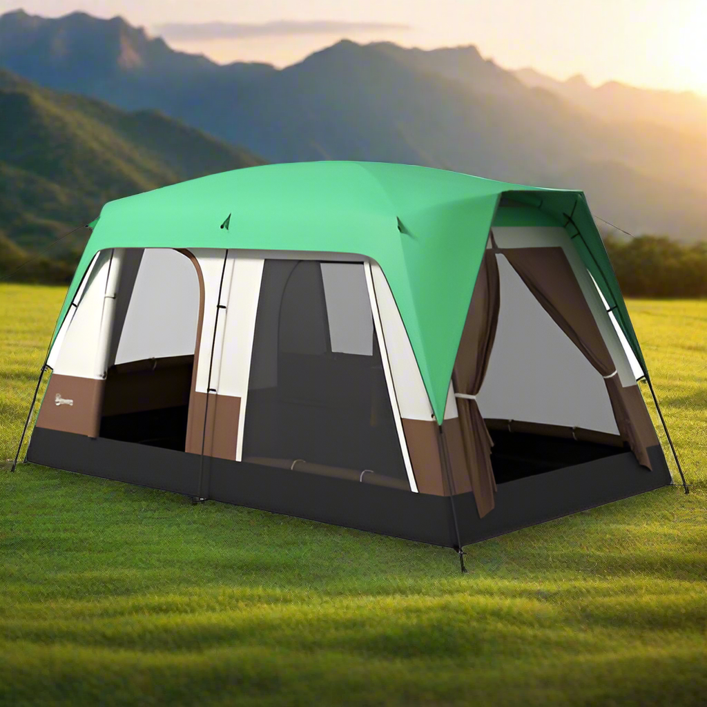 5-7 Man Family Camping Tent Waterproof 3000mm Two Rooms