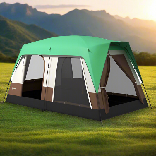 5-7 Man Family Camping Tent Waterproof 3000mm Two Rooms