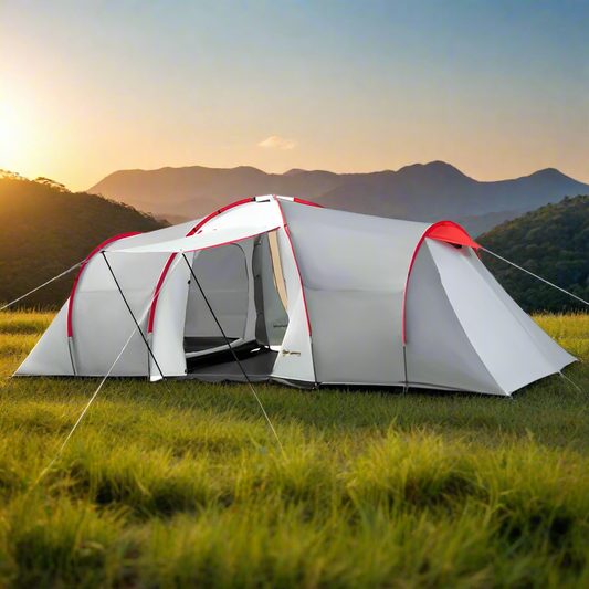 5 Man Large Camping Tent 2 Bedrooms Living Area Vestibule
