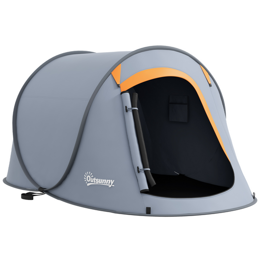 2 Man Pop Up Festival Tent Waterproof Wild Camping Hiking Backpacking Lightweight
