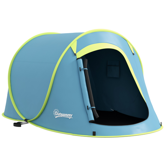2 Man Pop Up Festival Tent Waterproof Wild Camping Hiking Backpacking Lightweight