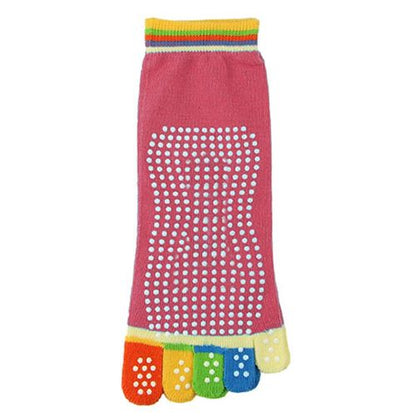Non Slip Pilates Yoga Socks Anti-Slip Full Toe with Grips Cotton