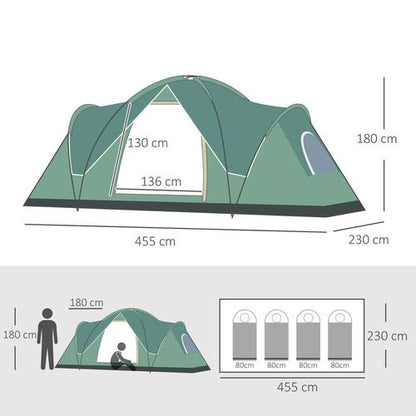 5-6 Man Family Camping Tent with Carry Bag