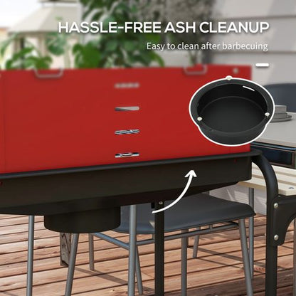 Charcoal BBQ Grill Trolley