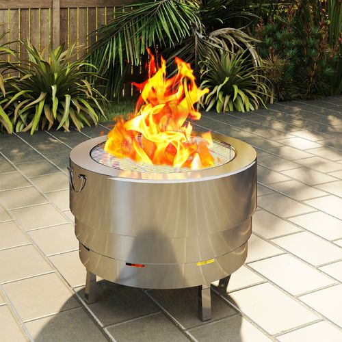 Round Fire Pit BBQ