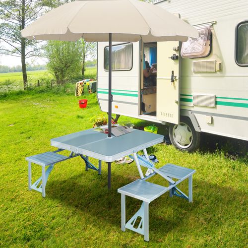 Portable Folding Camping Picnic Table with Chairs