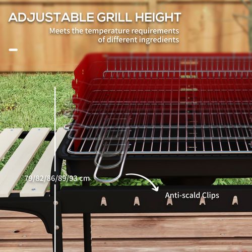 Charcoal BBQ Grill Trolley