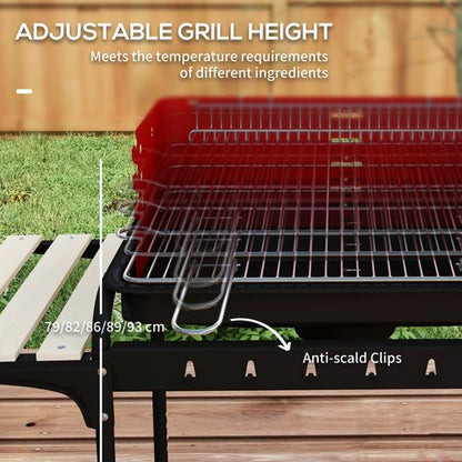 Charcoal BBQ Grill Trolley