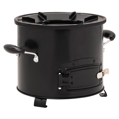 Camping Wood Stove Black 36x26x22.5 cm Metal