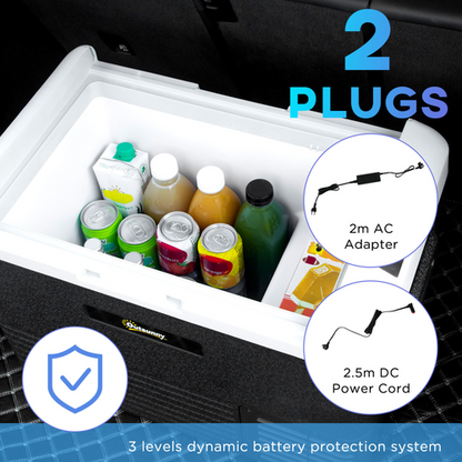 40L Fridge Car Refrigerator 12V Portable Freezer Cooler Camping Travel Campervan