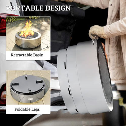 Round Fire Pit BBQ