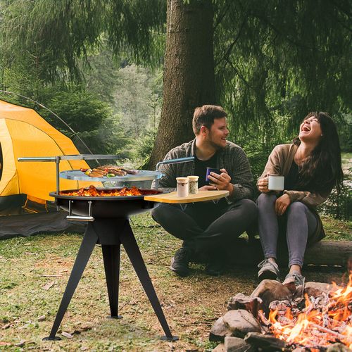 Round Fire Pit BBQ