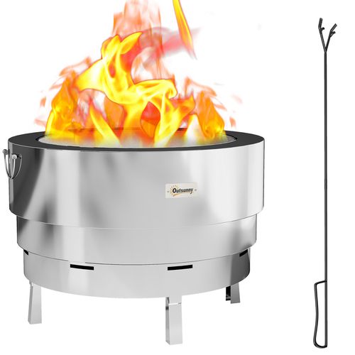 Round Fire Pit BBQ