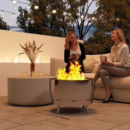 Round Fire Pit BBQ