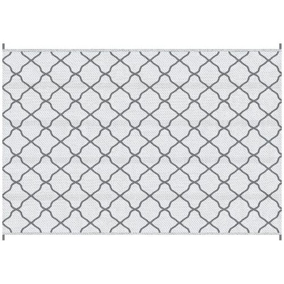 Reversible Outdoor Rug with Carry Bag, Grey