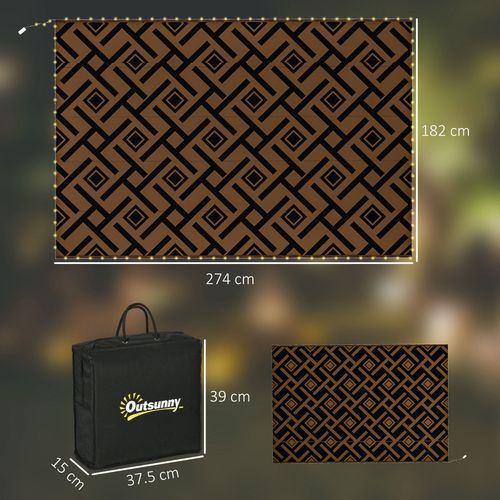 Waterproof Outdoor Rug with LED String Light