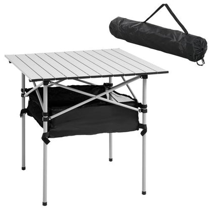 Camping Roll-Top Table with Black Bag