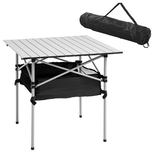 Camping Roll-Top Table with Black Bag