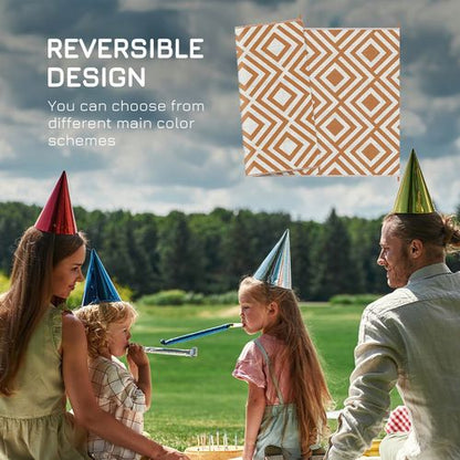 Reversible Outdoor Rug with Carry Bag for RV Camping Beach