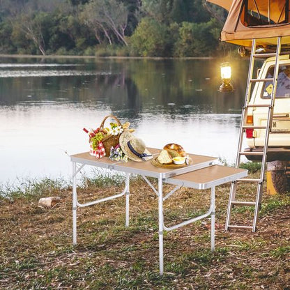 Folding Table Camping with side desk