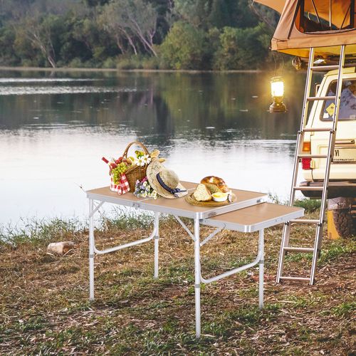 Folding Table Camping with side desk