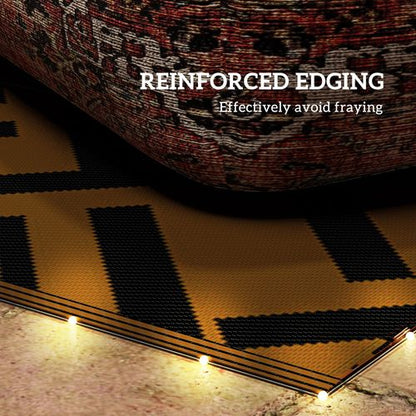 Waterproof Outdoor Rug with LED String Light