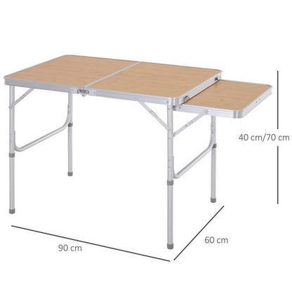 Folding Table Camping with side desk