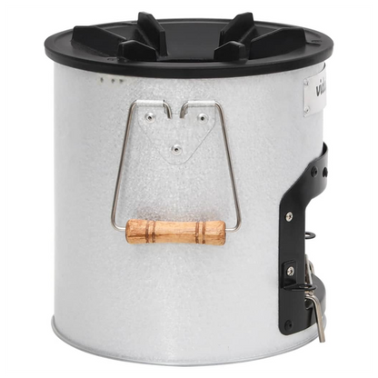 Camping Wood Stove Silver 45x25x26 cm Steel